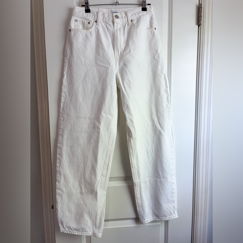pistola High-Rise White Wide-Leg Jeans